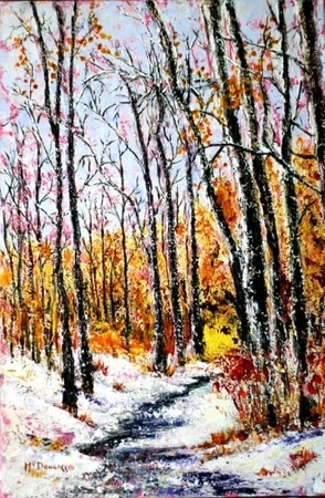 EARLY SNOW, ACRYLIC, 24 X 16,