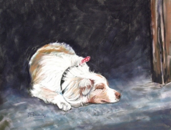 LET SLEEPING DOGS LIE, ACRYLIC, 11 X 15