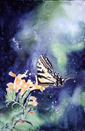 SWALLOWTAIL, WATERCOLOUR, 22 X 15